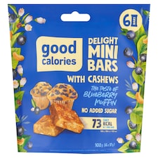 Good Calories Orieškové tyčinky s čučoriedkami 6 x 17 g (102 g)