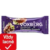 Voxberg Proteínová tyčinka s pistáciovou príchuťou a chrumkavým extrudátom v mliečnej čokoláde 50 g