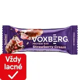 Voxberg Proteínová tyčinka s jahodovou príchuťou a krémovou náplňou v mliečnej čokoláde 50 g