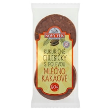 Nový Věk Chlebíčky kukuričné s mliečnokakaovou polevou 60 g