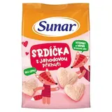 Sunar detské chrumky jahodové srdiečka 12m+, 50 g