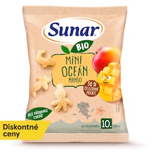 Sunar BIO detské chrumky mini oceán mango 10m+, 18 g