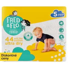 Fred & Flo Ultra Dry plienky Junior 5 11-18 kg 44 ks