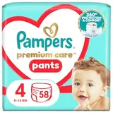 Pampers Premium Care plienkové nohavičky veľkosť 4, 58 plienok, 9kg-15kg