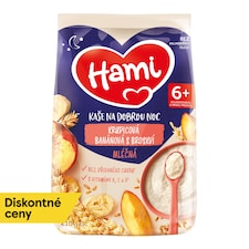 HAMI Mliečna kaša krupicová banánová s broskyňou na dobrú noc 210g