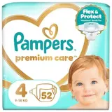 Pampers Premium Care Veľkosť 4, 52 Plienok, 9kg-14kg