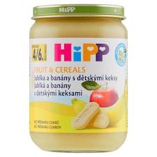 HiPP Bio jablká a banány s detskými keksami 190 g