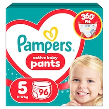 Pampers Active Baby Plienkové Nohavičky Veľkosť 5, 96 Plienok, 11kg-17kg