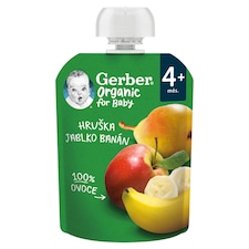 GERBER Organic kapsička hruška, jablko a banán 90 g