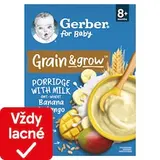GERBER Mliečna kaša pšenično-ovsená banán a mango 200 g