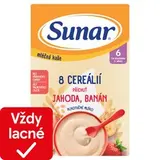 Sunar mliečna kaša s 8 cereáliami jahoda, banán 210 g