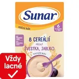 Sunar mliečna kaša s 8 cereáliami slivka, jablko 210 g
