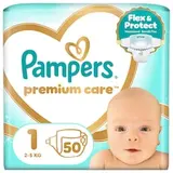 Pampers Premium Care Veľkosť 1, 50 Plienok, 2kg-5kg