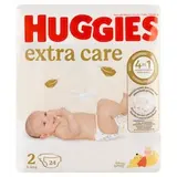 Huggies Extra Care plienky veľkosť 2, pre deti 3-6 kg 24 ks
