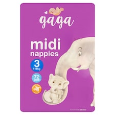 Gaga Plienky Midi 3 4-9 kg 72 ks