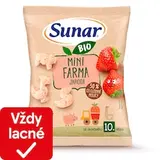 Sunar BIO detské chrumky mini farma jahoda 10m+, 18 g