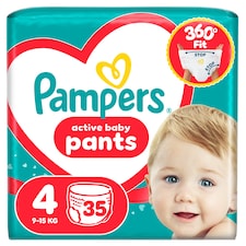 Pampers Active Baby Plienkové Nohavičky Veľkosť 4, 35 Plienok, 9kg-15kg