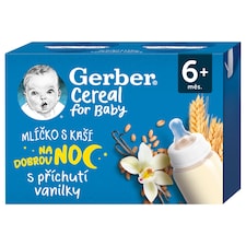 GERBER Cereal mliečko s kašou s príchuťou vanilky 2 x 200 ml