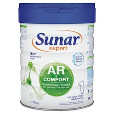 Sunar Expert AR+Comfort 1 počiatočné dojčenské mlieko pri odgrckávaní, zápche a kolikách 700 g