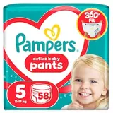 Pampers Active Baby Plienkové Nohavičky Veľkosť 5, 58 Plienok, 11kg-17kg
