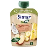 Sunar BIO ovocná kapsička Jablko, banán, ananás, kokos 6m+, 100 g