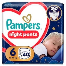 Pampers Nočné Plienkové Nohavičky Veľkosť 6, 40 Plienok, 13kg-19kg
