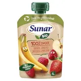 Sunar BIO ovocná kapsička Banán, jablko, jahoda, malina 4m+, 100 g