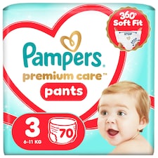 Pampers Premium Care Plienkové Nohavičky Veľkosť 3, 70 Plienok, 6kg-11kg