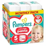 Pampers Active Baby Plienkové Nohavičky Veľkosť 5, 136 Plienok, 11kg-17kg