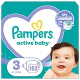 Pampers Active Baby veľkosť 3, 152 plienok, 6kg-10kg