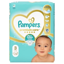 Pampers Premium Care Veľkosť 3, 78 Plienok, 6kg-10kg