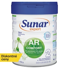 Sunar Expert AR+Comfort 2 pokračovacie dojčenské mlieko pri odgrckávaní, zápche a kolikách 700 g