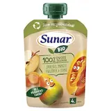 Sunar BIO ovocno-zeleninová kapsička Jablko, hruška, mrkva, tekvica 4m+, 100 g