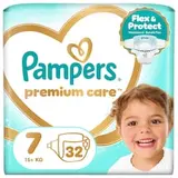 Pampers Premium Care Veľkosť 7, 32 Plienok, 15kg+