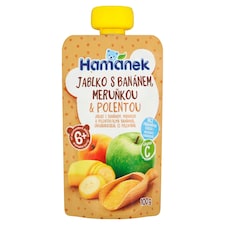 Hamánek Jablko s banánom, marhuľou a polentou 100 g