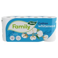 Tento Family Cotton Whiteness Toaletný papier 2-vrstvový 8 roliek