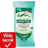 Sanytol Jednorazové čistiace utierky vôňa eukalyptu 72 ks