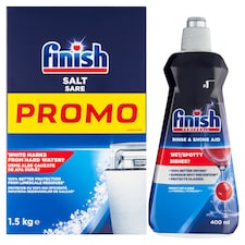 Finish Soľ do umývačky 1,5 kg + Regular leštidlo 400 ml