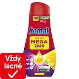 Somat Power Gel All in 1 Lemon & Lime gél do umývačky riadu 2 x 720 ml