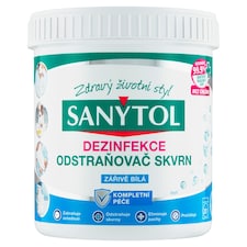 Sanytol dezinfekcia odstraňovač škvŕn na biele prádlo 450 g