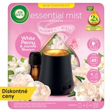 Air Wick Aroma difuzér a náplň pre aroma difuzér pivónia a jazmínový kvet 20 ml