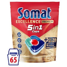 Somat Excellence Premium 5in1 kapsuly do umývačky riadu 65 ks 1267,5 g