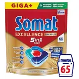 Somat Excellence Premium 5in1 kapsuly do umývačky riadu 65 ks 1267,5 g
