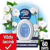 Ambi Pur Bathroom Cotton Fresh,Nepretržitý Osviežovač Vzduchu,Odstránenie A Prevencia Zápachu,1Kusov