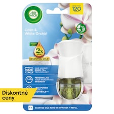 Air Wick Elektrický osviežovač vzduchu a náplň bielizeň a biela orchidea 19 ml