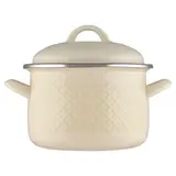 Cream smaltovaný hrniec 16 cm