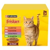 Friskies kapsičky pre mačky kura, hovädzie, jahňacie, kačica v šťave 24 × 85 g