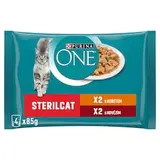 Purina ONE Sterilised kapsičky pre mačky kuracie, hovädzie v šťave 4 x 85 g