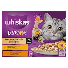 Whiskas Tasty Mix krémové menu v šťave 12 x 85 g (1,02 kg)