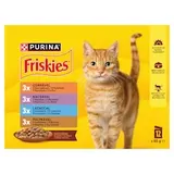 Friskies kapsičky pre mačky kura, kačica, losos, morka v šťave 12 × 85 g